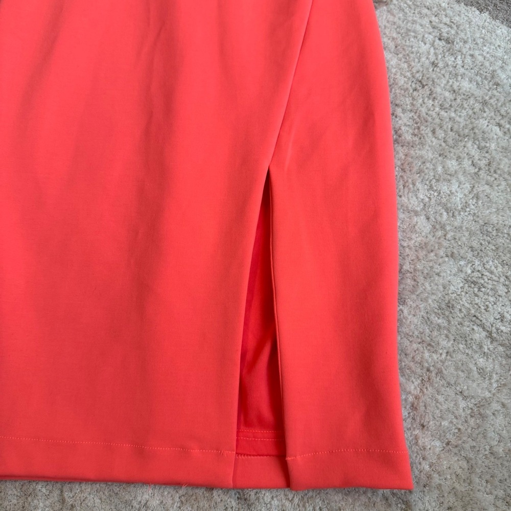 Lulus Coral Orange T-Back Bodycon Midi Dress RH13430LULU NWT Size Small - Picture 2 of 7